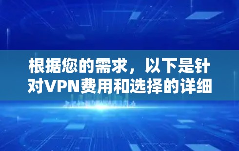 根据您的需求，以下是针对VPN费用和选择的详细分析和建议